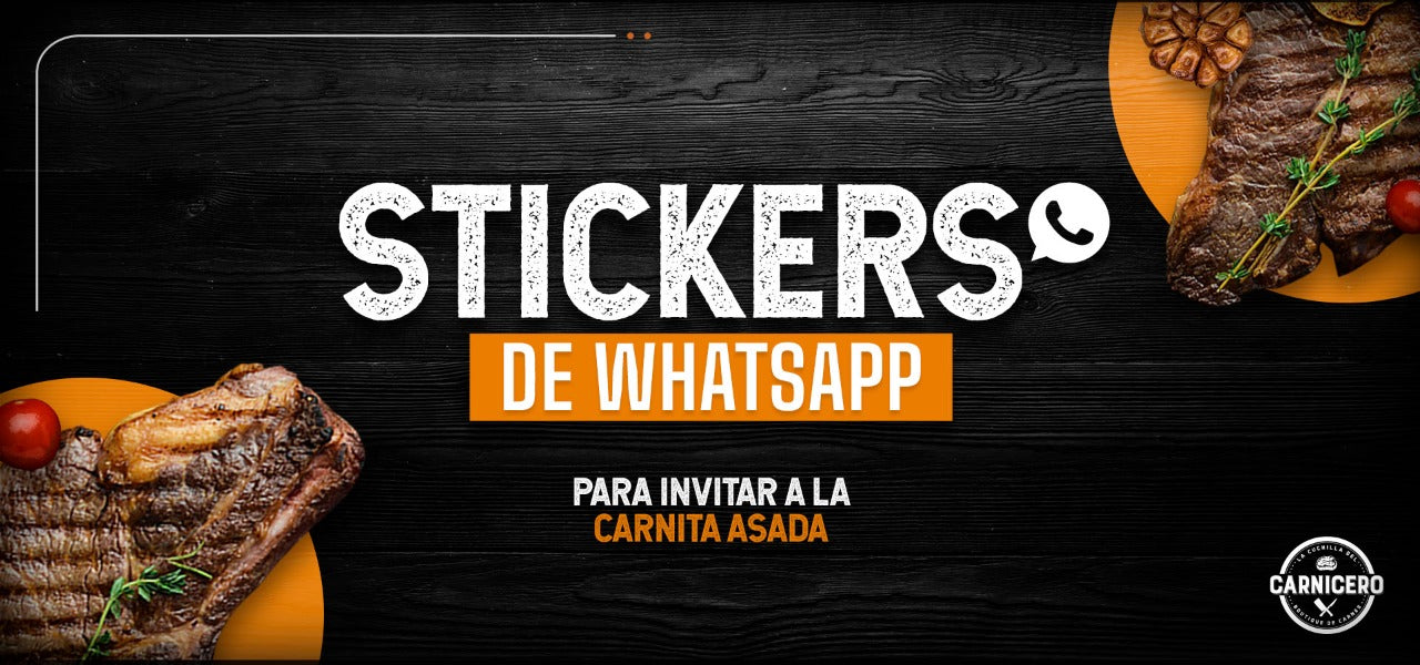 Stickers de WhatsApp para invitar la carnita asada