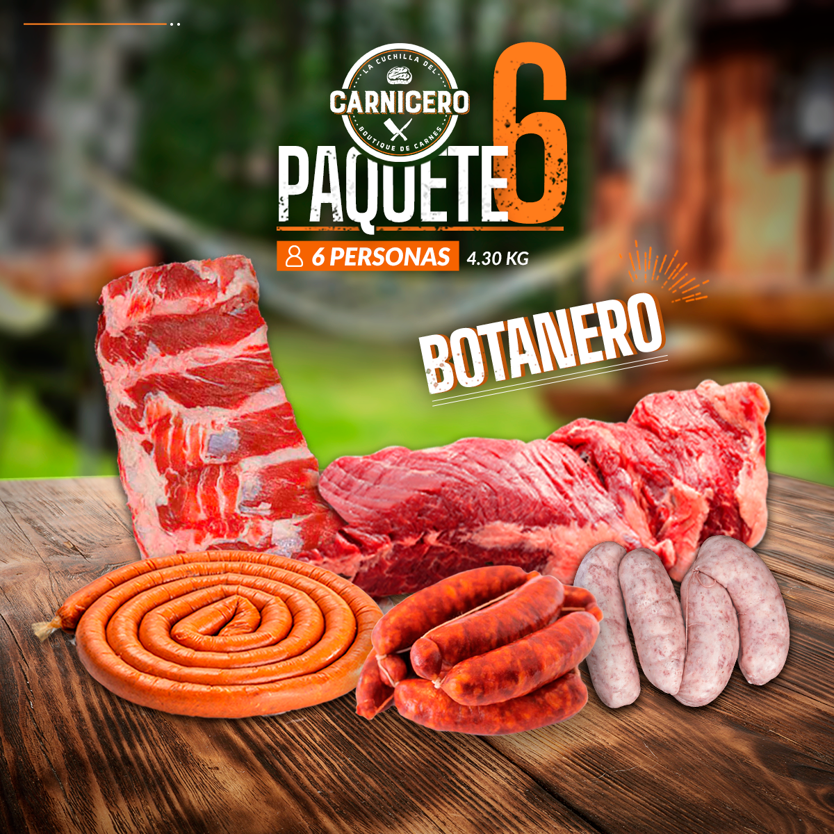 PAQUETE 6 "BOTANERO" - Paquetes Toda Ocasión - CARNICERO MX