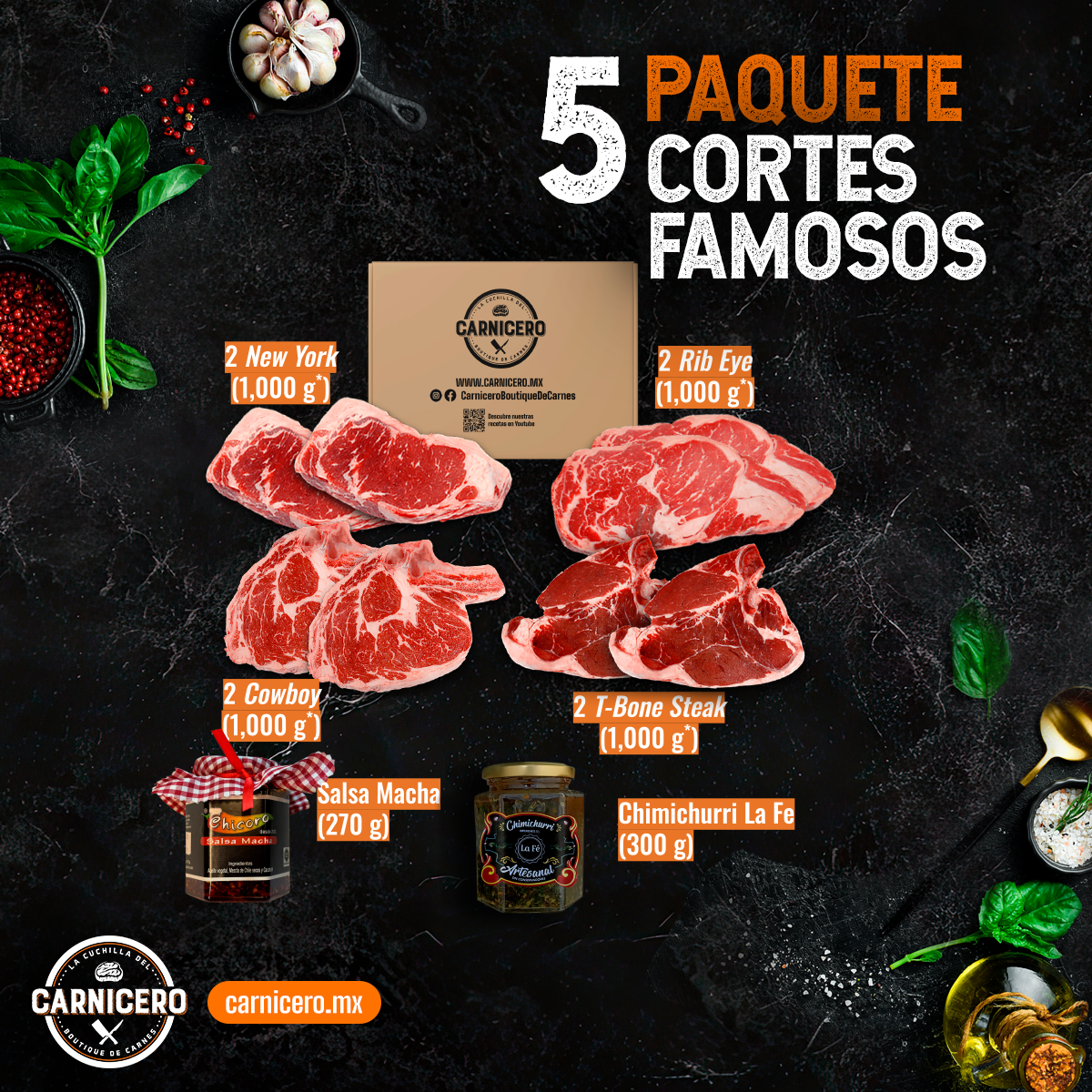Paquete Empresarial 5 "Cortes Famosos" - CARNICERO MX