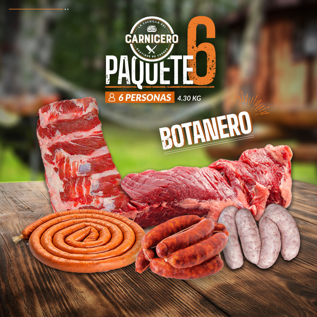 PAQUETE 6 "BOTANERO" - Paquetes Toda Ocasión - CARNICERO MX