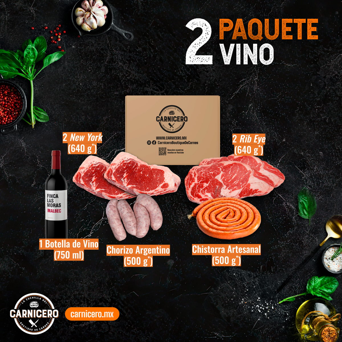 Paquete Empresarial 2 "Vino" - CARNICERO MX